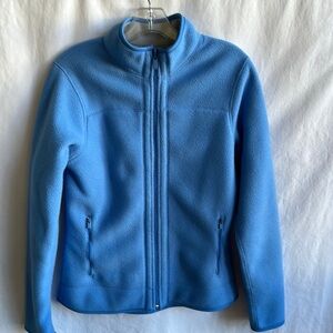 Reversible blue/gray fleece jacket